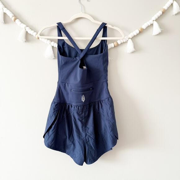 Free People Righteous Runsie Compressive Cutout Slim Fit Supernova Navy Size XS - Picture 10 of 10